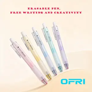OFRI-Magic Thermal Erasable Gel Pens, Heat-Sensitive Ink, Retractable Design with Eraser, Smooth Writing for Journaling, Planning, Drawing & Daily Use, Non-Toxic, Value Pack (5-Pcs, Black/Blue/Red)
