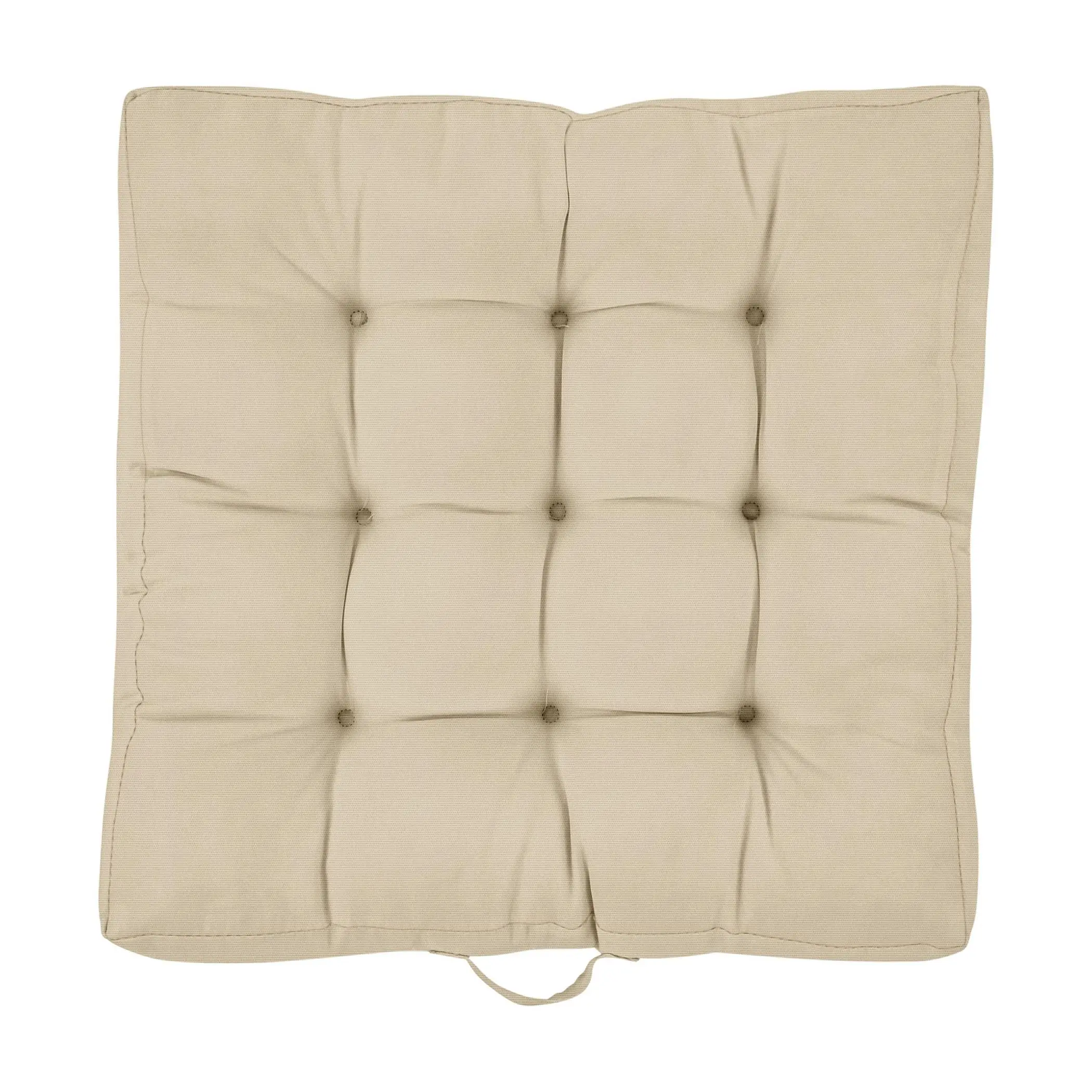 Sorra Home 24" Square Sunbrella Floor Pillow wi th Handle