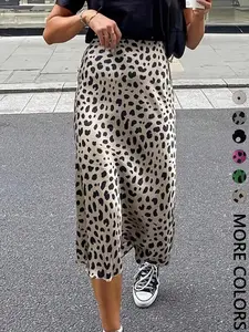 1 Piece Women Leopard Print Skirt Zipper ，Multiple Color Options, Suitable For Party, Office, Short Skirt, Music Festival, Casual Outdoor, Street Fashion, Autumn, School