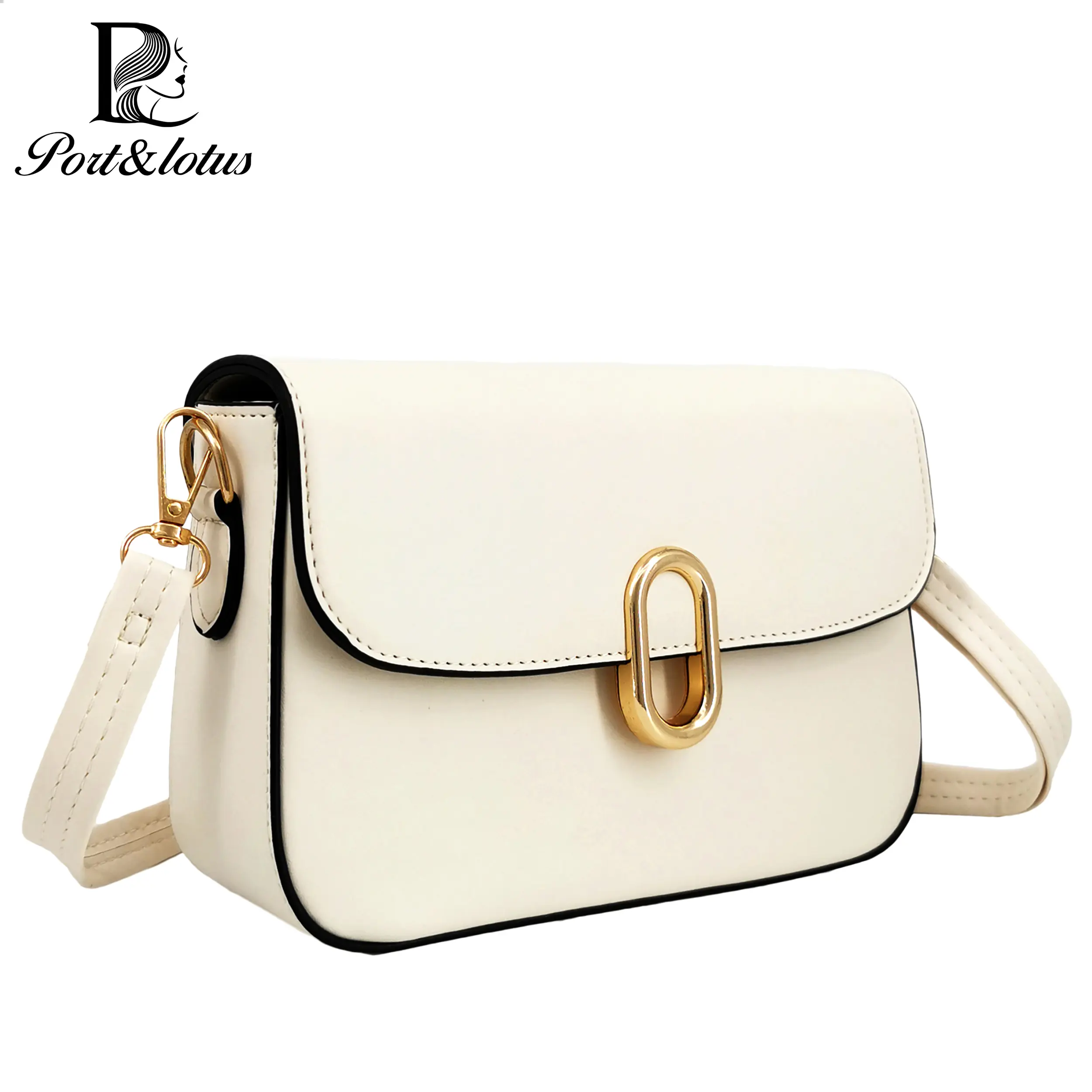 Port&Lotus Small Leather Crossbody Bag,Trendy Cross Over Purse for Woman,Crossover Purse for Women,Shoulder Handbags,Summer Purses for Women 2024