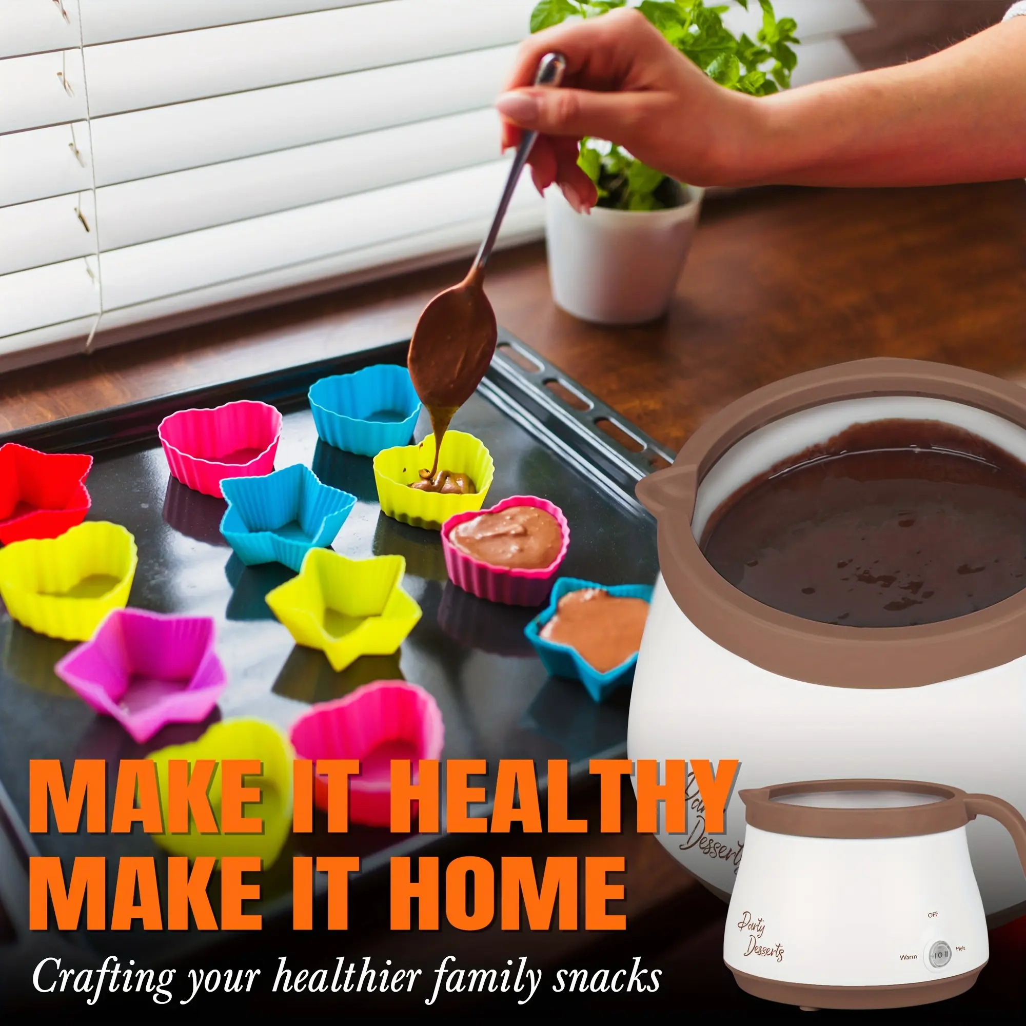 Candy And Chocolate Melting Pot, 1 Cups, Single Pot, Melts Candy Chocolate In A Couple Of Minutes, Ideal for Cake Pops Cookies Cakes, Brown
