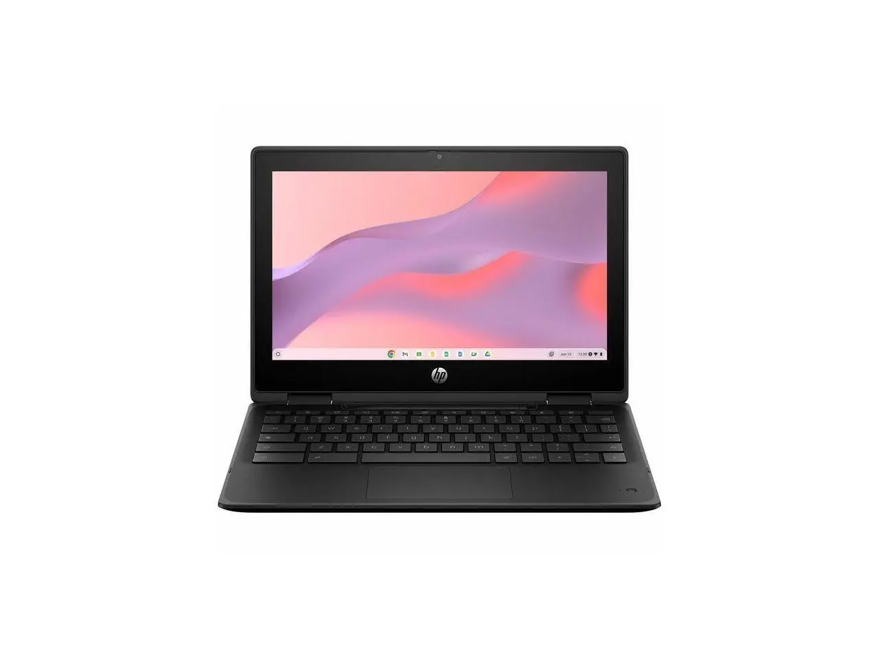 HP Fortis Flip G1m 11.6" Touchscreen Rugged Convertible 2 in 1 Chromebook - HD - 60 Hz - Octa-core (ARM Cortex A76 + Cortex A55) - 8 GB - 64 GB Flash Memory - English Keyboard - Jet Black - Media