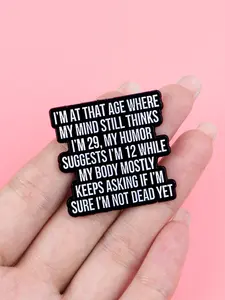 Humorous Quote Pin, Personalized Enamel Pin for Men and Women, Party Style Fashion Accessory, Holiday Gift, Casual All-Season Wear