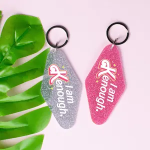 I am Kenough Glitter Keychain