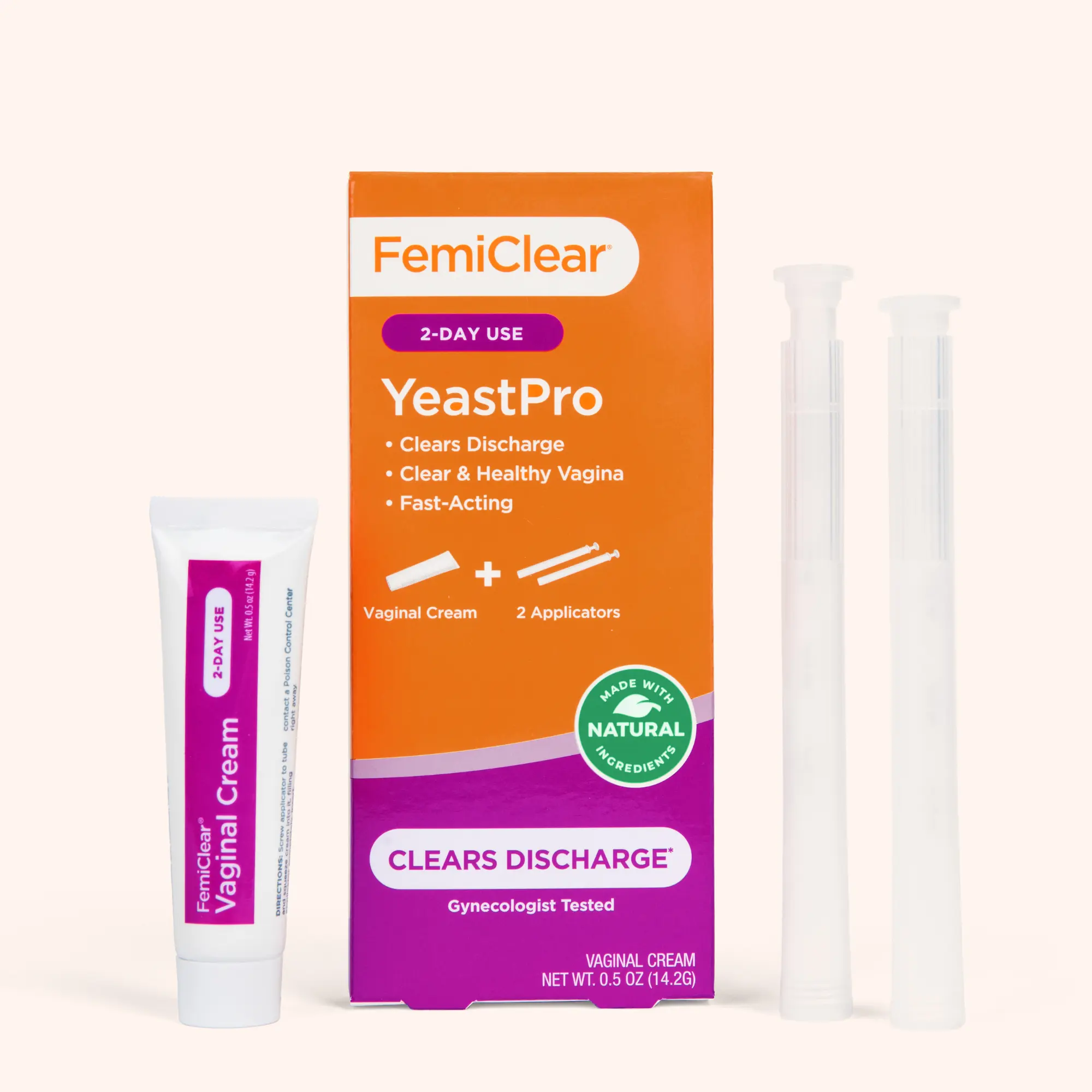 YeastPro Cream for Discharge, Fast-Acting & Ultra Gentle Organic Skincare, Gynecologist Tested