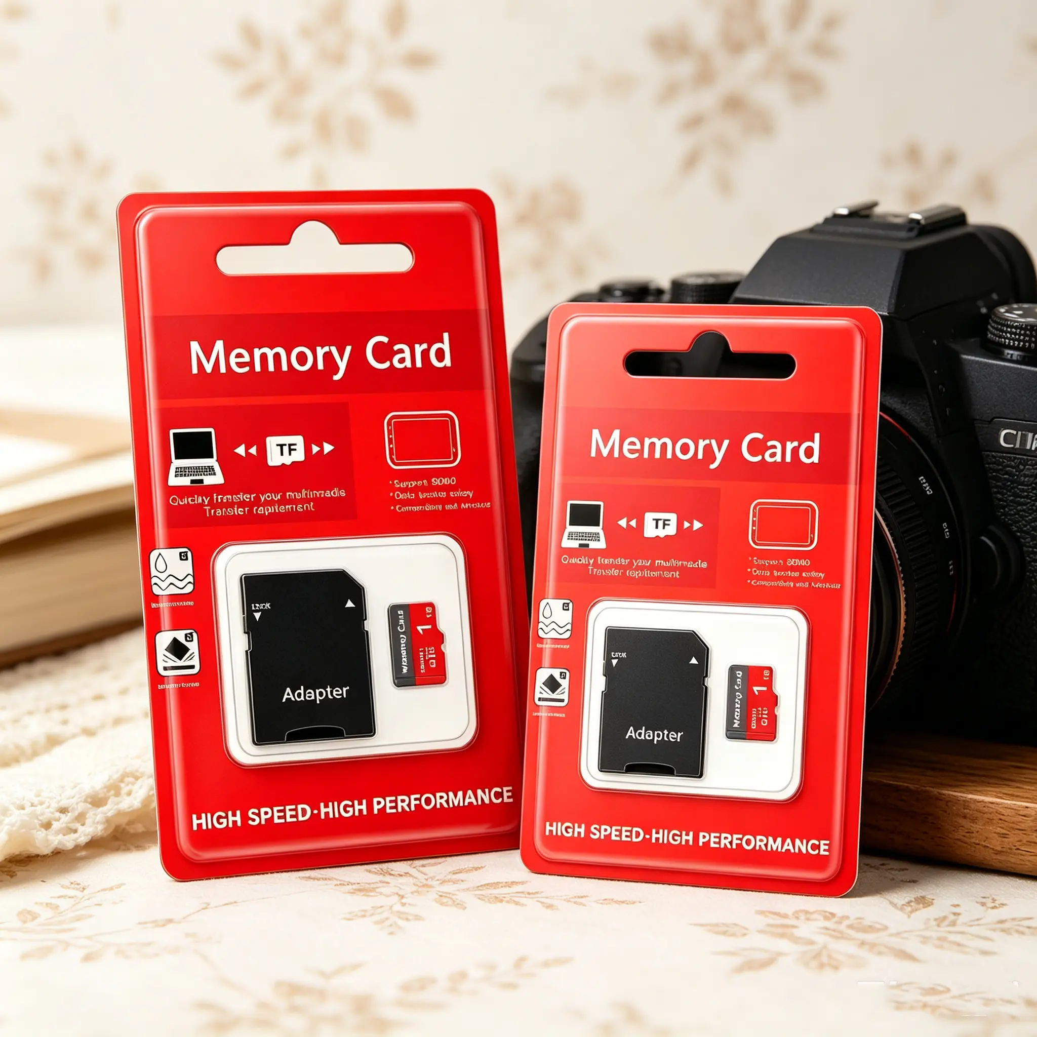 1TB MicroSDXC Card for Car Audio, 2 Complete Sets Micro TF SD Cards for Mobile Phones, Durable SD Memory Card for Dash Cams, Micro SD Card for Surveillance Cameras, SD Card with Adapter for PC Daily Storage