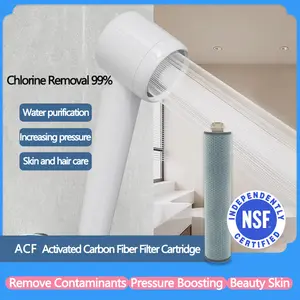 ACF Activated Carbon Fiber Purifying Shower Head - NSF Certified Chlorine Removal, Antibacterial and Heavy Metal Filter for Healthy Skin and Hair Care, Suitable for Bathroom, RV