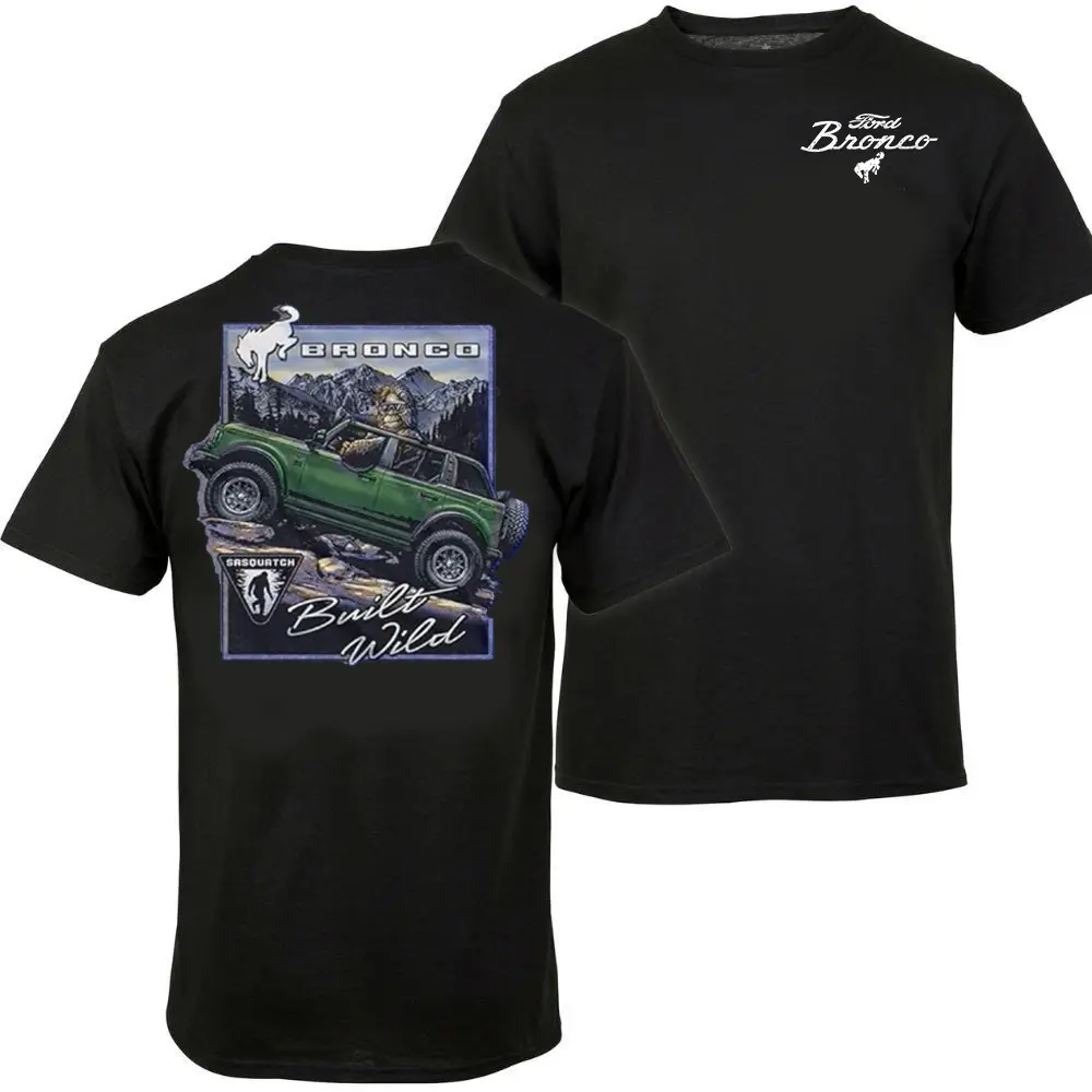 Bronco Built Wild T-Shirt – Off-Road 4x4 Mountain Adventure Graphic Tee, Outdoor Truck Unisex Shirt
