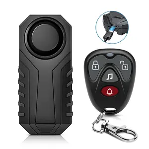 Bicycle Alarm System with Remote Control, Wireless 110db Anti-Theft Security, Rechargeable Waterproof Protection for Motorcycles & Scooters Bike