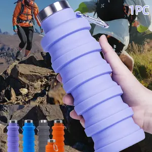 550ml Collapsible Outdoor Cup Shatterproof Silicone Travel Bottle | Leak-proof & Reusable | Essential Gear for Camping & Fitness Leakproof Water Bottle Sports Drinking Bottle