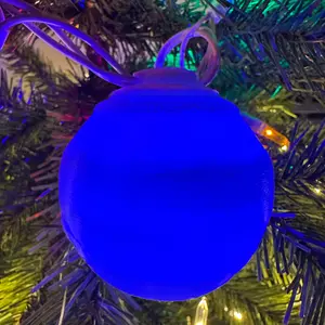 Uranus Planet Christmas Tree Ornament with Illuminated Continents Earth Model Design Perfect for Festive Decoration Unique Shape Enhances Holiday Setup