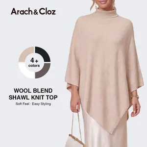 Arach&Cloz Women Wool Blend Anti-Pilling Layerable Fashion Casual Early Autumn Relaxed High Elastic Shawl SummerVibes 2026