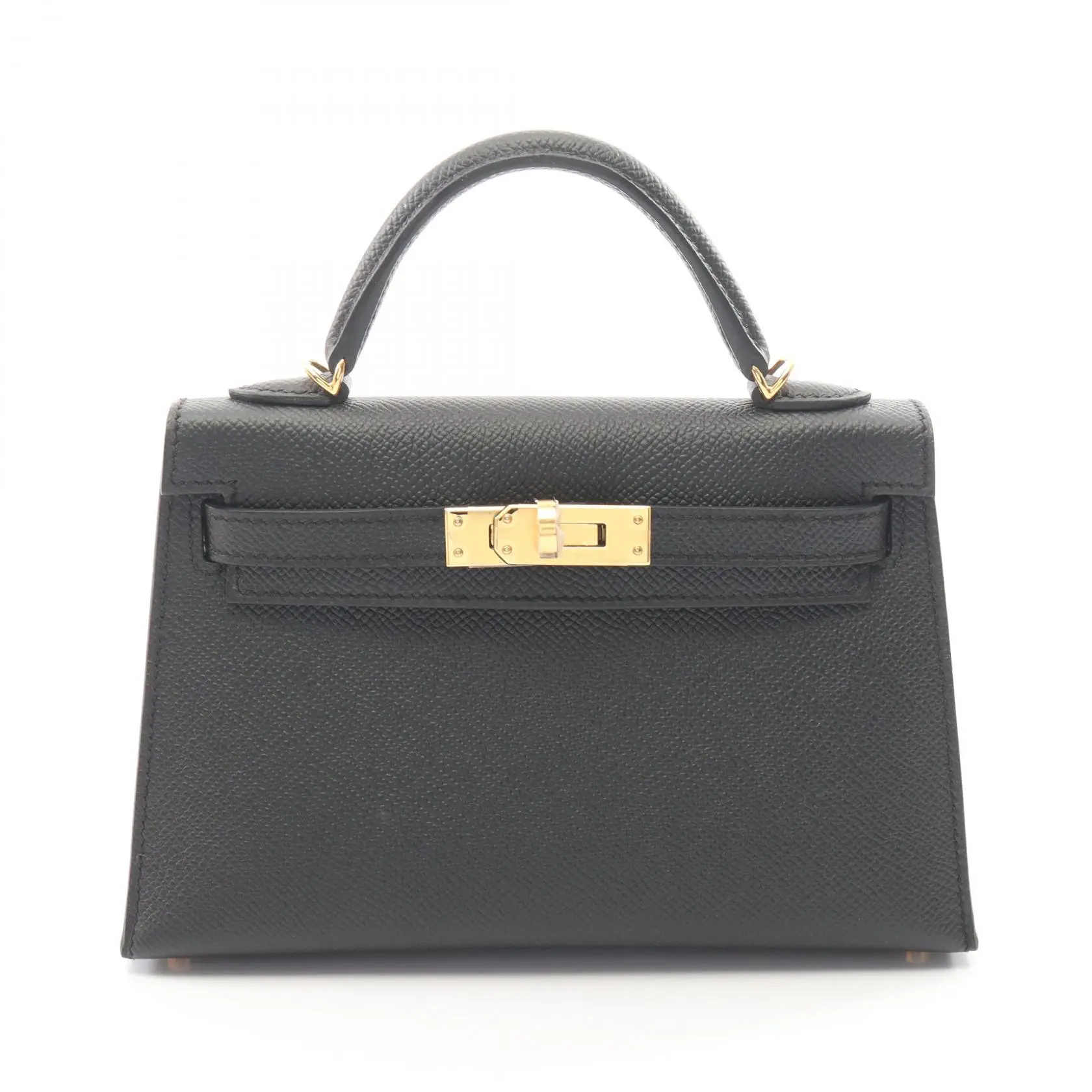Pre-owned HERMÈS Calfskin Shoulder Bags Hermes Mini Kelly2 Epsom Clutch