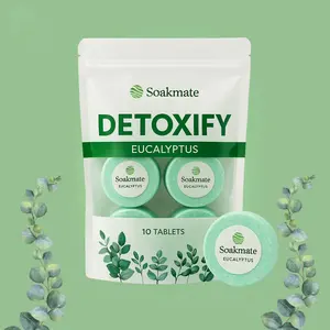 Soakmate Detoxify Eucalyptus Shower Steamers - 10 Tablets for Clear Congestion & Deep Breathing - Spa-Like Shower Experience - US