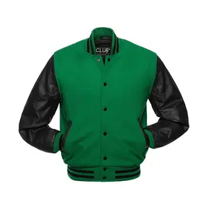 Mens premium collage Baseball Varsity jacket High School letterman Bomber/Wool body With Cowhide Leather Sleeves