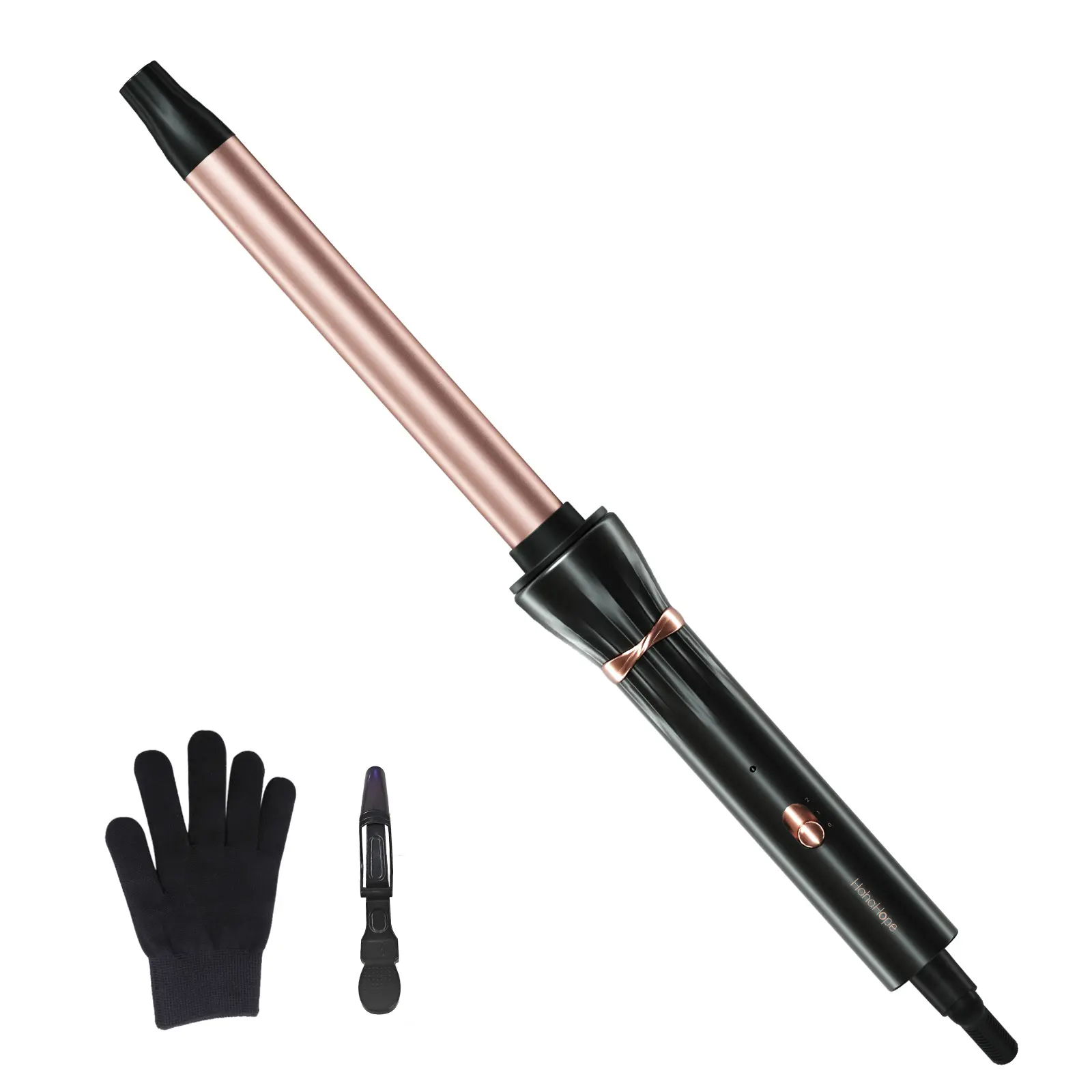 HAHAHOPE 3/4 Inch Ceramic Barrel Curling Iron - Extra Long Wand for Long Hair & Beach Waves, Dual Voltage Hair Styling Tool with 2 Temp Settings, Adjustable Ceramic Curler, Hair Curler tiktokshopbacktoschool