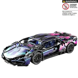 1314pcs Cyberpunk Style Car Building Blocks Model, High Difficulty Puzzle Toy, Cool Decor, Patience Builder, Gift for Boys Aged 14+