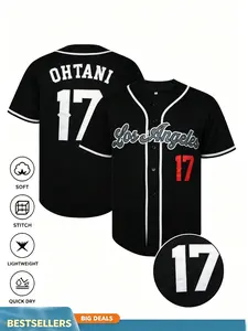 Baseball Jersey Size 17, Quick-Dry Short Sleeve, High-Quality Experience, Casual Loose-Fit, Spring & Fall Style, Sport Jersey, Sports Clothing