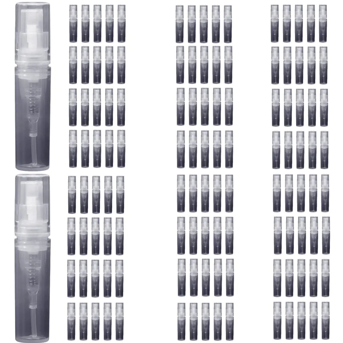 120Pcs/Set Plastic Perfume Atomisers,2 ml Mini Spray Bottle,Transparent Perfume Atomiser for Filling,Perfume Bottle,Small Bottle for On the Go,Halloween Christmas Party Gifts,Hand Tools Kits