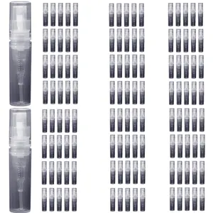 120Pcs/Set Plastic Perfume Atomisers,2 ml Mini Spray Bottle,Transparent Perfume Atomiser for Filling,Perfume Bottle,Small Bottle for On the Go,Halloween Christmas Party Gifts,Hand Tools Kits