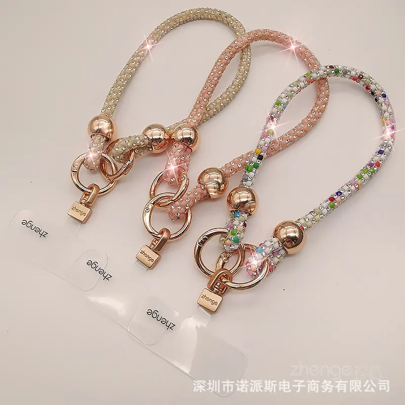 Luxury Crystal Beaded Phone Wrist Strap | Anti-Drop Hand Strap | Rhinestone Pearl Phone Charm | Stylish Phone Lanyard for iPhone & Android