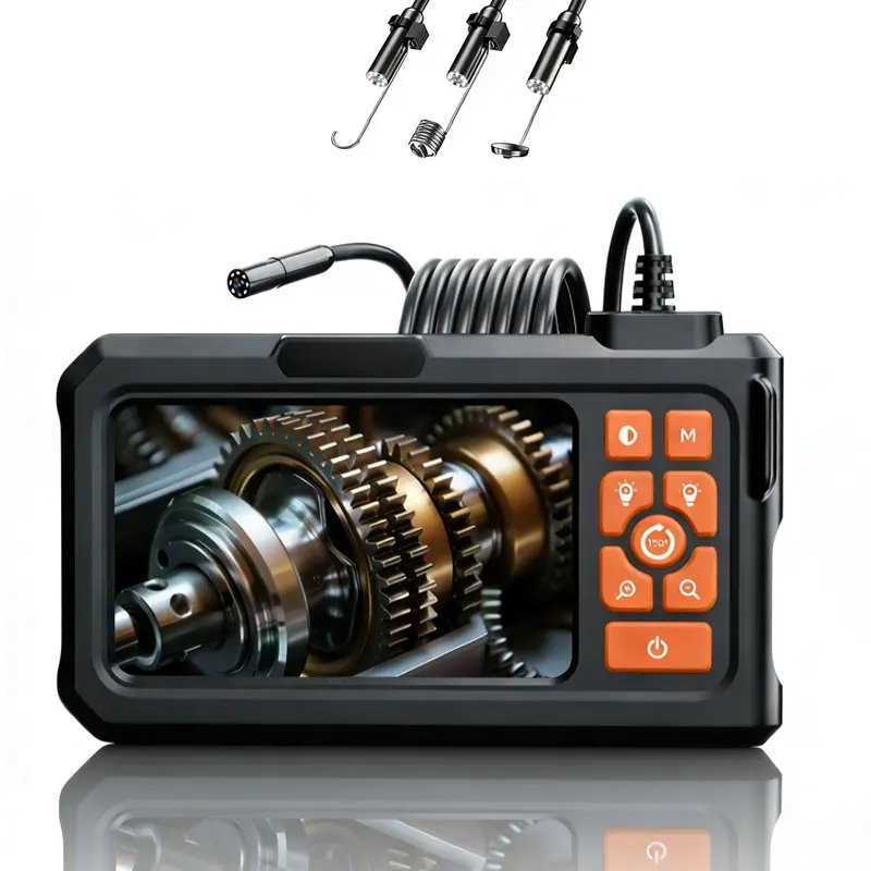 Endoscope Camera with Light, 4.3" IPS Screen, 1920p HD, 8 LED Lights, 16.5ft Semi-Rigid Cord, Ip67 Waterproof, Automotive Diagnostic Tool, Automotive Maintenance Tools, Automotive Repair Tools for Sewer Inspection
