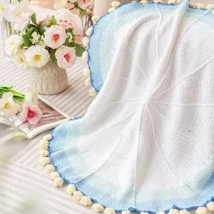 （Material Package）Dreamy Star Bouquet Blanket Handmade Wool Bouquet Blanket Crochet Carpet DIY Creative Gift Home Decoration