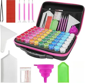 Diamond Painting Storage Containers, 60 Slots Diamond Art Painting Accessories and Tools,  Bead Storage Boxes Diamond Art Shockproof Organizer Box