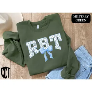 RBT Toile Bow Short Sleeve T-shirt / Sweatshirt ,Registered Behavior Technician, RBT Tees, Behavior Analyst Therapist,Floral Aba Therapist Cotton