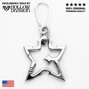 Hollow Star Keeper Mini Carabiner - Original Star Metal Keychain, Solid Design, Zinc Alloy, Versatile Belt Loop Utility Accessory for Everyday Use