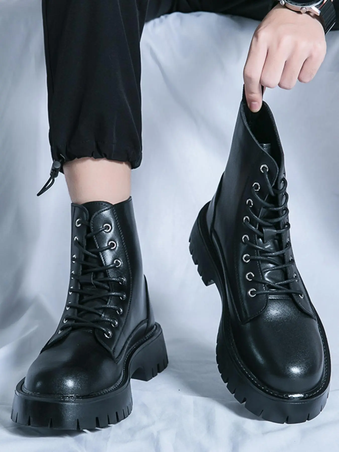 Men's Fashionable Lace Up Front Ankle Boots, Casual Comfortable Boots for Daily Wear, Male All-match Trendy Shoes for Daily Wear, Footwear