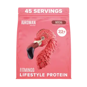Fitmingo Plant Based Protein Powder Mocha Flavor 3.3lbs 22g Protein per Serving Gluten Free Dairy Free Sugar Free for Fitness and Wellness