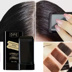 Portable hair dye stick (with brush), designed in three colors suitable for various hairstyles, provides long-lasting hair dyeing with a natural effect, quickly covers white hair, root touch up, Covering grey hair, and is a styling tool