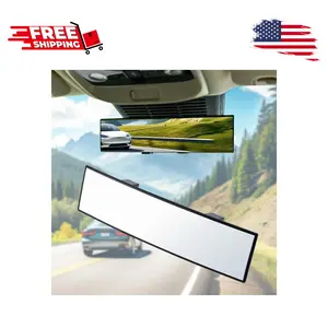 Rear View Mirror, Interior Clip-on Wide Angle Panoramic Rear Mirrors, Universal 11.81 Inch