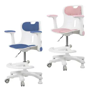 Explorinox Ergonomic Kids Swivel Study Chair - Adjustable Seat Height, Armrest, Footrest - Computer Chair for Children Students