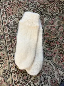 Wool Cream Mittens