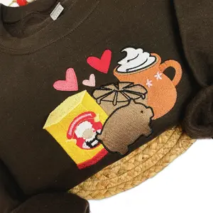 San Valentin Hot Chocolate Latin Inspired Embroidered Unisex Sweatshirts