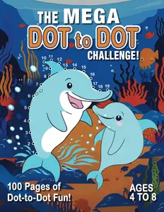 The Mega Dot To Dot Challenge: For Kids Ages 4-8: 100 Fun Connect the Dots Puzzles - Engaging Activity Book for Early Learning