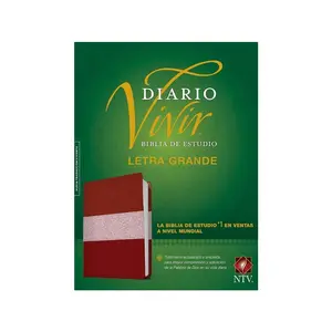 Biblia de Estudio del Diario Vivir NTV Letra Grande Vino Tinto/Rosa | Nueva Traducción Viviente