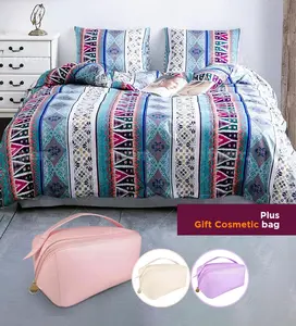 HIGH QUALITY MULTICOLOR LUXURY DUVET SET HAVING SOFT TOUCH+GIFT COSMETIC BAG (COLOR WILL VARIES)