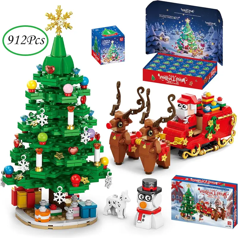 2026 Christmas Countdown Calendar Gift Set, 24-Day Advent Calendar, Santa Sleigh Tree Decor, Kids & Adults Gifts, New Year Present