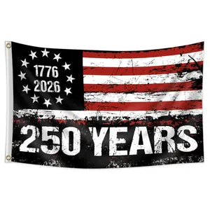 250 YEARS Flag of the United States of American Founding Day Anniversary, Patriotic Symbol for Celebrations & Events, Durable Design for National Pride,Congratulatory banners both indoors and outdoors