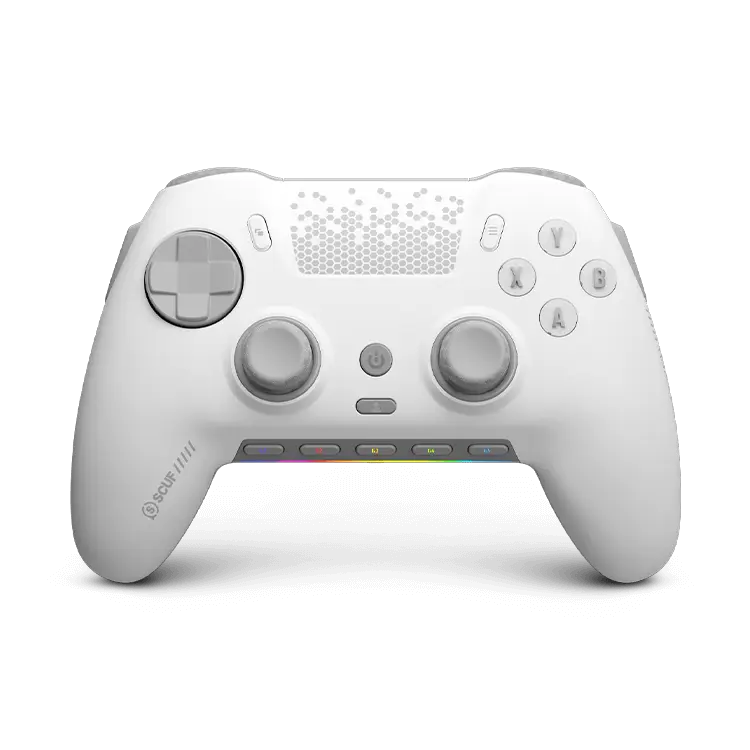 SCUF Envision Pro V2 Wireless Hall Effect Game Controller (White) - Console Gaming Accessory with 4 Customizable Rear Paddles, Hall Effect Thumbsticks, 5 Programmable G-Keys, Enhanced Grip, Durable Mechanical Cable, Accessories