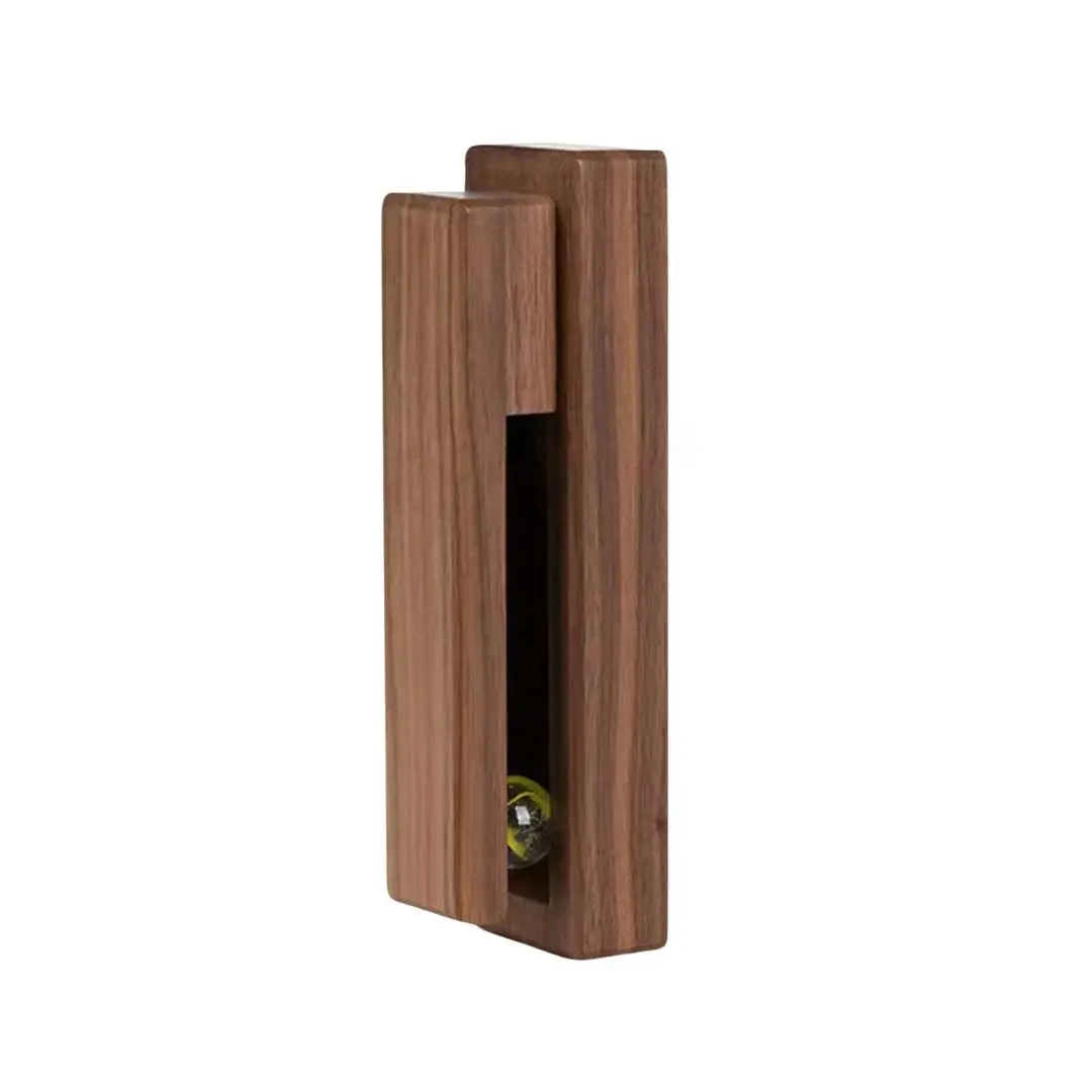 Self-Adhesive Wooden Towel Holder – Wall-Mounted Hand Towel Rack with Marble Accent