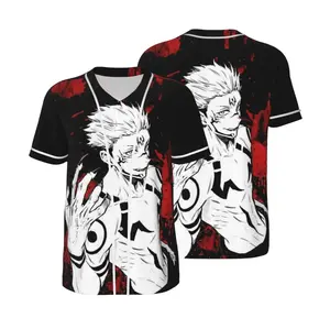 Personalized Jujutsu Kaisen Baseball Jerseys, Baseball Jersey Shirt, Outdoor Sports, Sport Shirt, Dynamic And Comfortable