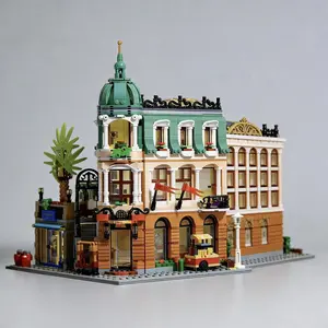 1003pcs Hotel Street Scene Building Set, Abs Structure Blocks, Building Block Sets, Creative DIY Assembly, Educational Craft Toy, Ages 14+, Best for Christmas