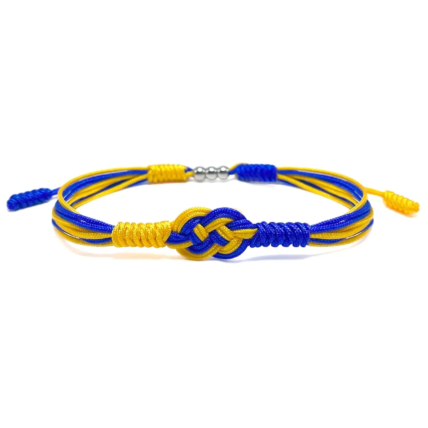 Ukraine Infinity String Bracelet, Ukrainian Proud Forever Country Flag Color Tibetan Bracelet, Surfer WristWrap Bracelet for Men, Women, Forever Friendship, Lucky and Protection (Ukraine)