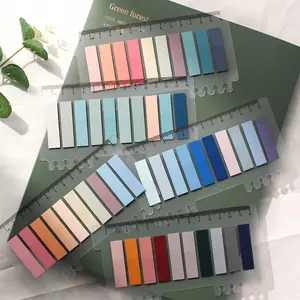 6 Sheets Multicolor Strip Index Tab Set With Ruler, Sticky Note, Index Tab, Sticky Note Pad