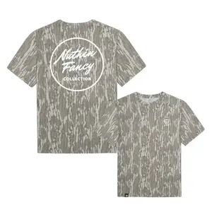 Mossy Oak NUTHIN FANCY Original Bottomland Camouflage Camo T-Shirt – Soft & Breathable Tee