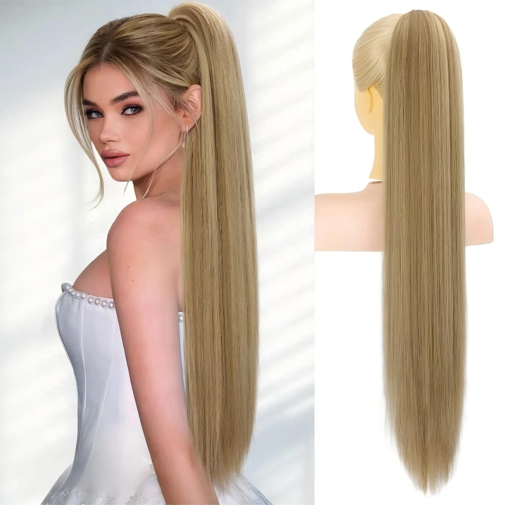 30inch-S Honey Blonde Mix Ash Blonde